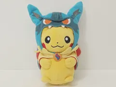 ポケモン Pok<!-利用不可文字-!>mon ポケモンセンター限定 メガルカリオのポンチョを着たピカチュウ ぬいぐるみ 2015年製 中古 [MB-6765]