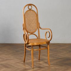 Thonet ラタン編み円形スツール - メルカリ