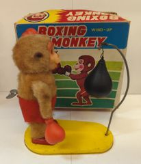 60s 日本製】ブリキ玩具 ゼンマイ式 サル 猿 太鼓 人形 昭和レトロ