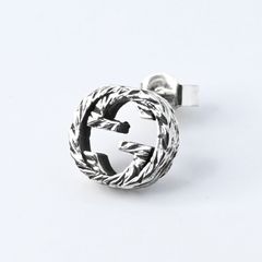 【研磨済】 GUCCI インターロッキングG アラベスク ピアス 片耳用 Ag925 グッチ