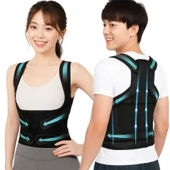 [Capprecier] 姿勢ベルト 猫背サポーター 猫背ベルト 姿勢サポーター 背中用 通気性 猫背 【理学療法士オススメ】 S字サポート 家事 軽量 調節可能 男女兼用 美姿勢 (M) [M]