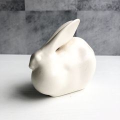 砥部焼 置物 うさぎ 三枝惣太郎 兎 動物 干支 昭和レトロ オブジェ