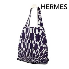 訳あり HERMES シルキーポップ ブラック ボルデュックリボンエコバッグ
