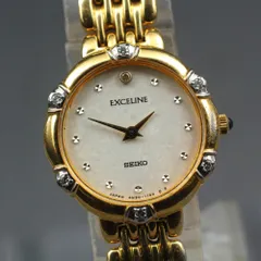 【稼働品】SEIKO エクセリーヌ 4N20-0640 クオーツ レディース (1994年製) #16892