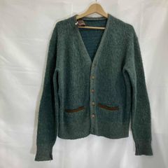 McLochland/マクラクラン/カーディガン/モヘアカーディガン/エルボーパッチ/60s/70s/古着/グリーン