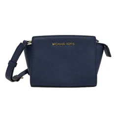 MICHAEL KORS(マイケルコース) ショルダーバッグ - ネイビー ストラップ着脱可/ミニバッグ レザー