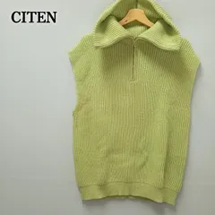 CITEN ライトグリーン ニット ノースリーブ M 1のサムネイル