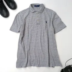 ◯ RALPH LAUREN ラルフローレン コットン ボーダー ポロシャツ 半袖 (92K＋0249)26N