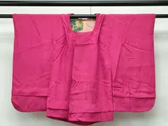 平和屋本店[]極上　アンティーク　大正ロマン　女の子　羽織　御所車草花地紋　中紅色　逸品　CZAA5690s6