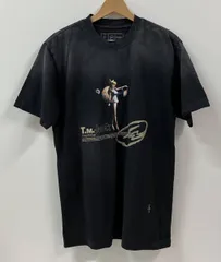 TRAVIS SCOTT トラヴィススコット fragmentdesign フラグメントデザイン 村上隆 色あせあり シミあり プリント サイズM ブラック 
