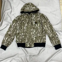 Carhartt カーハート　アクティブジャケット　ブルゾン　フルジップ　ジップアップ　ヘビ柄　マルチカラー　ブラウン　ベージュ　Lサイズ　メンズ