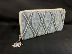 Diesel ディーゼル 長財布（小銭入れ付き）CHARM-D CONTINENTAL ZIP デニム インディゴブルー