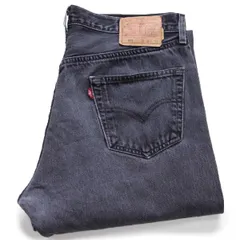 00s メキシコ製 Levi'sリーバイス 501 ブラック デニムパンツ W36 L32★オールド ジーンズ ストレート サルファ フェード