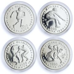 1996年アトランタオリンピック コインセット 金貨、銀貨、銅貨4枚