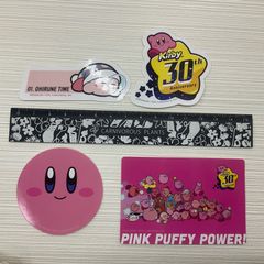미사용품 별의 커비 30th 다이컷 스티커 세트 4종 세트 Kirby 커비 상품 씰 눈금자는 사이즈 비교용입니다 사진에 있는 것만 장미 판매 불가