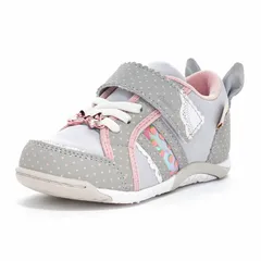 ★ムーンスター★「こどもの足にいいことぜんぶ」キャロットCR C2387グレー18.5センチ