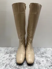 送料無料！！Bridget Birkin ブリジットバーキン　レディースロングブーツ　ホワイトロングブーツ　ヒール５cm  #80103MO162のサムネイル