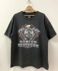 HARLEY-DAVIDSON ハーレーダビッドソン 半袖Tシャツ サイズXL 90S コットン100% 両面 ロゴ フェード アメリカンカジュアル USA製 穴あり