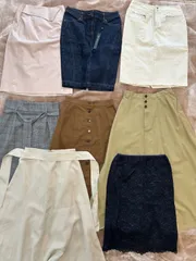 未使用含むポールスチュアートユナイテッドアローズ他レディース スカート まとめ売り 8点セット ひざ丈スカート ロングスカート