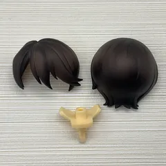 現状品　ねんどろいど  堀川国広  刀剣乱舞-ONLINE- 髪パーツ　男の子　濃い茶髪　短髪　ヘアパーツ　やや使用感あります