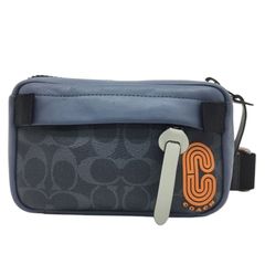 COACH ボディバッグ ウエストポーチ ネイビー・ブルー c2964 - メルカリ