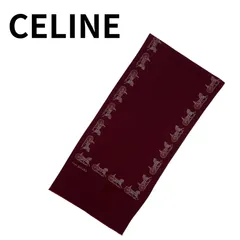 【CELINE】セリーヌ 馬車柄 スカーフ ボルドー