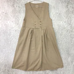 Samansa Mos2 サマンサモスモス ダブル 釦 ジレ ワンピース ベージュ Fサイズ ◇〇☆