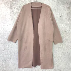 PICCIN ピッチン フェイクスウェード コーディガン スモーキーピンク Mサイズ 〇◇のサムネイル