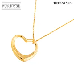ティファニー TIFFANY&Co. オープンハート 幅22mm ネックレス 40cm K18 YG イエローゴールド 750 Open Heart Necklace 90311488