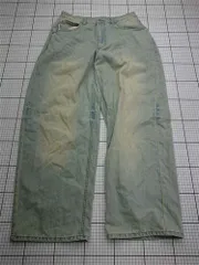 ◇ Θ ペルーシュ Perushu ワイドデニムパンツ ライトブルー系 L メンズ E  【1603020013549】