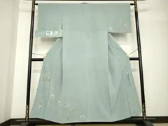平和屋着物▽加賀友禅の巨匠　初代　由水十久監修　紬　単衣　色無地　亜麻色　正絹　逸品　AAAZ9299fy 平和屋着物▽加賀友禅の巨匠 初代 由水十久監修 紬 単衣 色無地 亜麻色