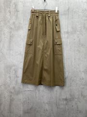 Bou Jeloud ブージュルード 薄手 ストレッチ カーゴ ロング スカート sizeF/カーキ ■◆ レディース