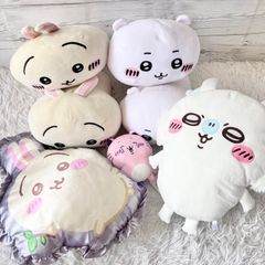 美品レア】もこもこダイカットクッション ちいかわ ハチワレ うさぎ