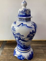 廃盤・稀少】宮内庁御用達 有田焼 深川製磁 山水画 花瓶 フラワー