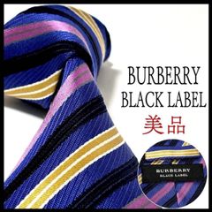 未使用に近い】バーバリーブラックレーベル ネクタイ シルク ブルー