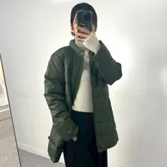 新品 Crocodile 中綿ロングジャケット カーキ 軽量 防寒 Mサイズ