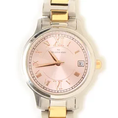 MOK25528 THE CLOCK HOUSE ザ・クロックハウス 腕時計 稼動品 シルバー×ゴールド ピンク文字盤 アナログ LBC5004 クォーツのサムネイル