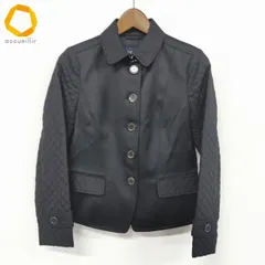 #anc バーバリー BURBERRY ジャケット キルティング 切替 38 黒 シルク混 レディース [978144]のサムネイル