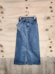 422) レディース デニム スカート ロング丈