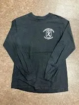 ロゴプリント 長袖Tシャツ ブラック US古着