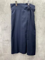ADAM ET ROPE' アダムエロペ ラップ風 ロング スカート 日本製 sizeL/ネイビー ■◆ レディース