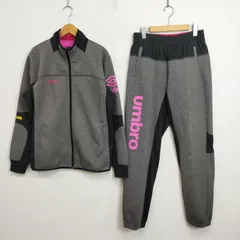 UMBRO アンブロ エアリー スウェット ジップ ジャケット パンツ セットアップ 上下 スポーツ O グレー ピンク系 C514