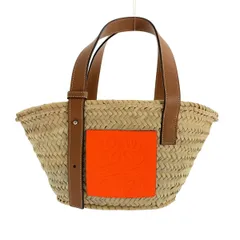 【美品】  LOEWE / ロエベ | Basket Bag アナグラム スモール バスケット トートバッグ | ブラウン/オレンジ | レディース