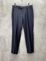 ZARA MAN ザラマン ウール混 ストライプ スラックス パンツ sizeEUR 48/ネイビー  ■◆ メンズ