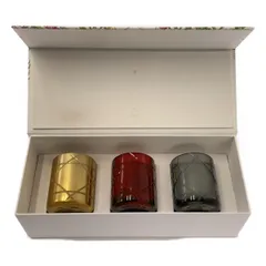 【新品】  Christian Dior / クリスチャンディオール | ノベルティ アロマキャンドル セット | レッド/ゴールド/グレー