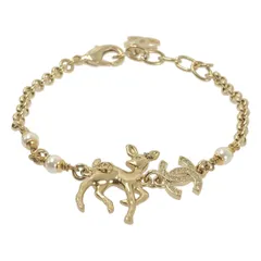【美品】  CHANEL / シャネル | バンビ ココマーク チェーン ブレスレット | ゴールド | レディース