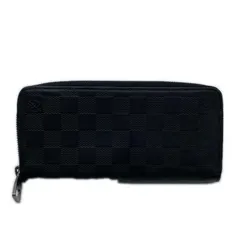★3日以内返品可★ 美品 LOUIS VUITTON ルイ・ヴィトン ダミエ アンフィニ ジッピーウォレットヴェルティカル オニキス N63548 長財布 ブラック レザー メンズ