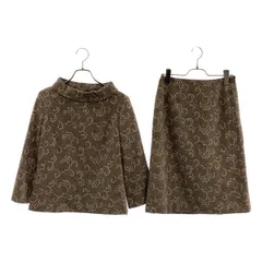 Tomorrowland BALLSEY / トゥモローランドボールジー | セットアップ / ツイード 刺しゅう ブラウス / スカート | 36 | ブラウン | レディース