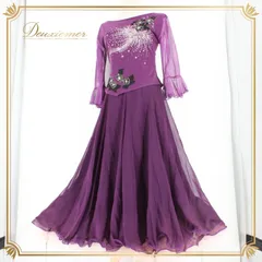 社交ダンス 衣装 スタンダード ドレス ワンピース パーティドレス ICHIOKU イチオク 紫 黒 ラインストーン ブラック系 パープル系 ピンク系 レース パーティー用 競技用 フォーマル おしゃれ 高級感 きらめく スパンコール