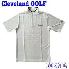 Cleveland GOLF クリーブランドゴルフ 半袖 ハーフジップ ロゴ刺繍 速乾性 ストレッチ ゴルフシャツ Lのサムネイル